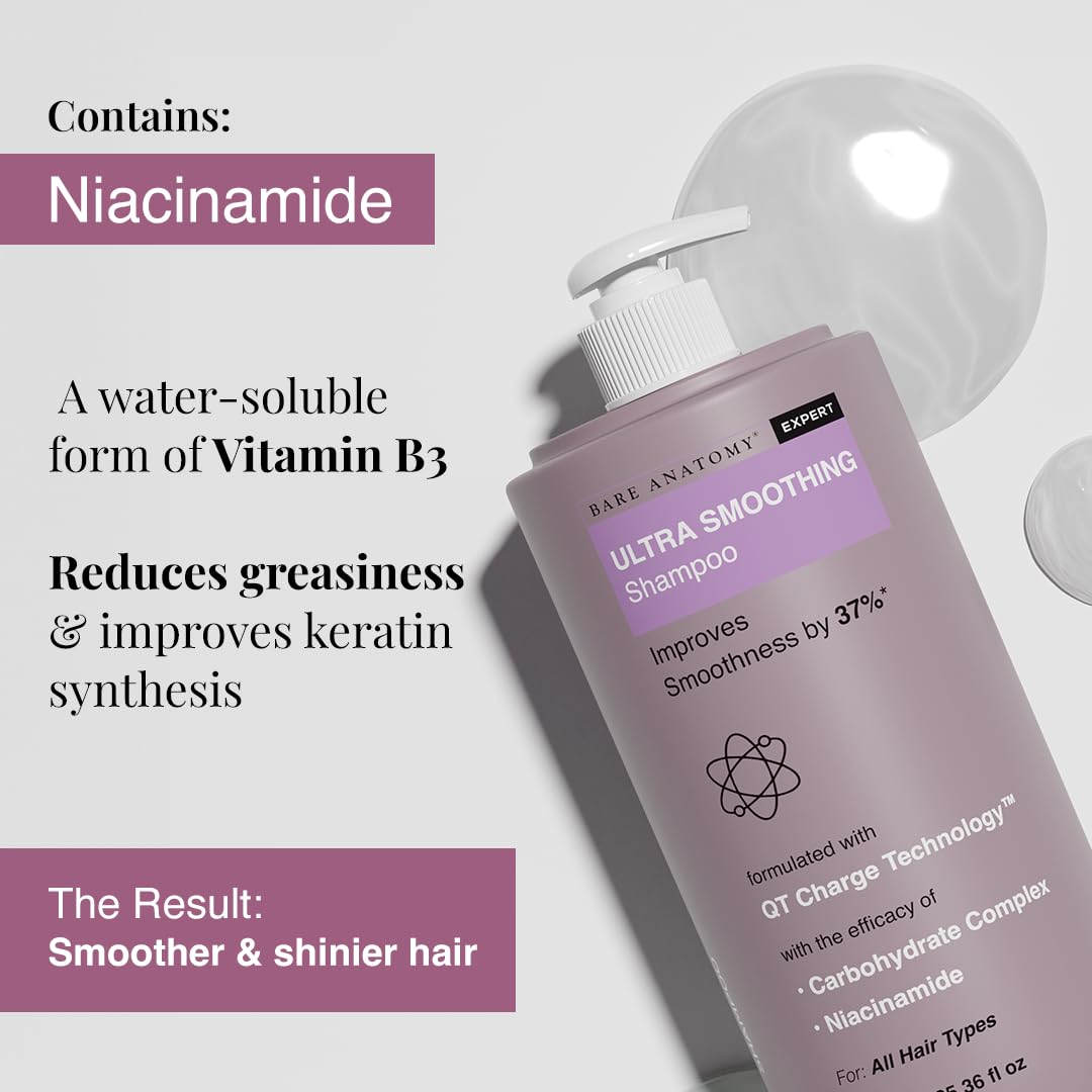 Bare Anatomy Ultra Smoothing Shampoo in bathroom setting