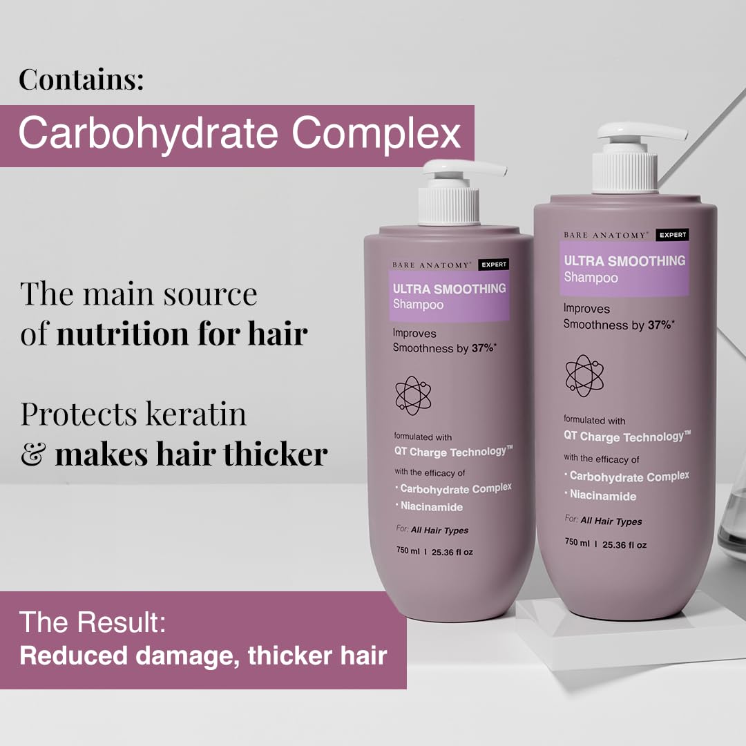 Bare Anatomy Ultra Smoothing Shampoo with ingredients list