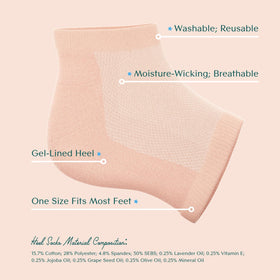 Bare August Gel Heel Socks alongside foot care products