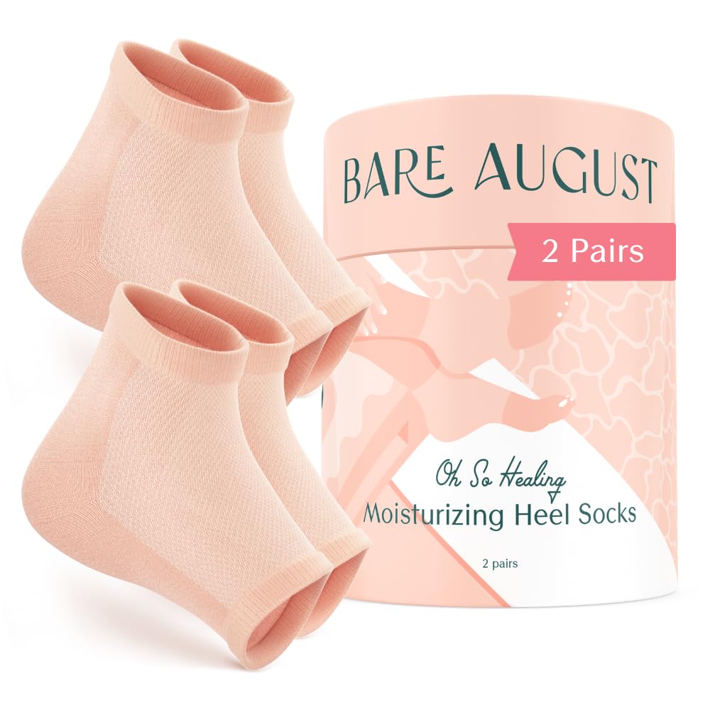 Bare August Gel Heel Socks front view showing gel lining