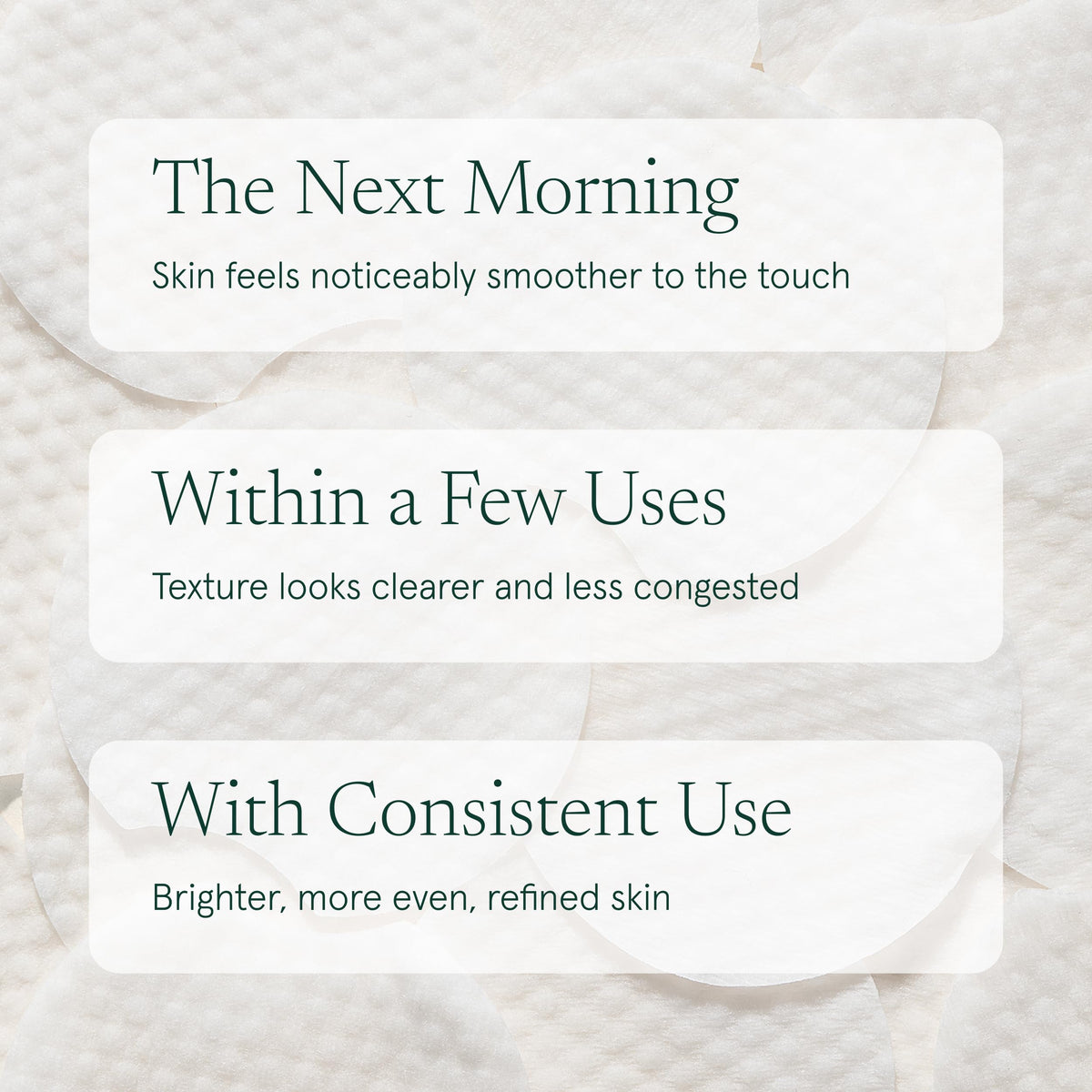 Barefaced Polishing Pads displayed with skincare products