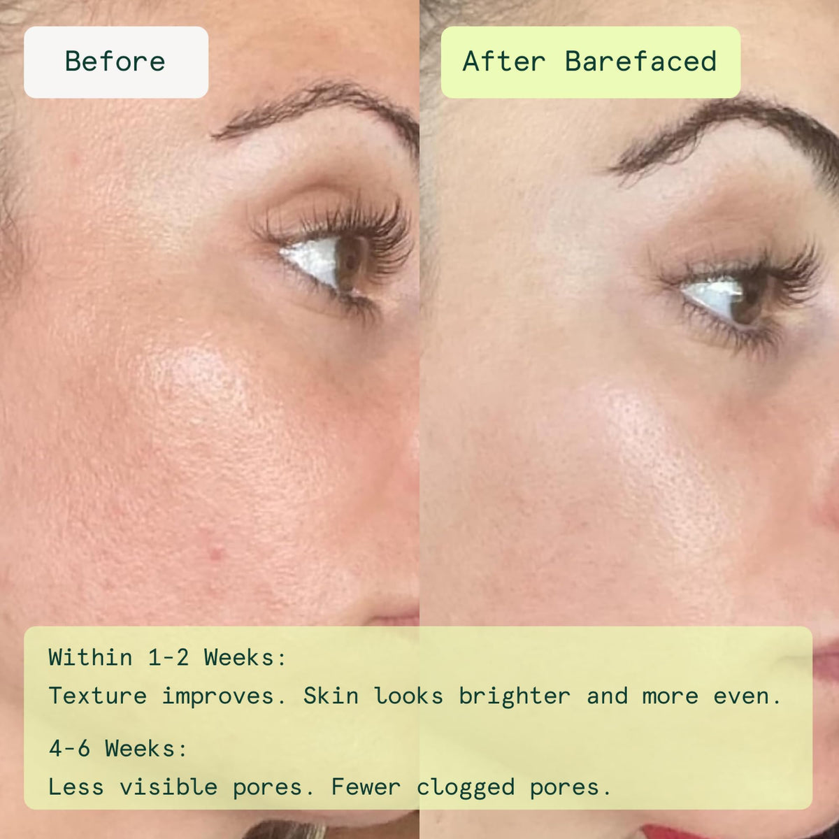 Barefaced Toning and Exfoliating Pads inside view showing pads