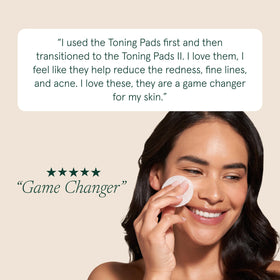 Barefaced Toning Pads II with skincare products