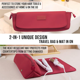 BAREFOOT CARIBOU Hair Tools Travel Bag with tools inside