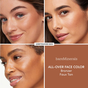 bareMinerals All-Over Face Color Bronzer Fauxtan texture close-up