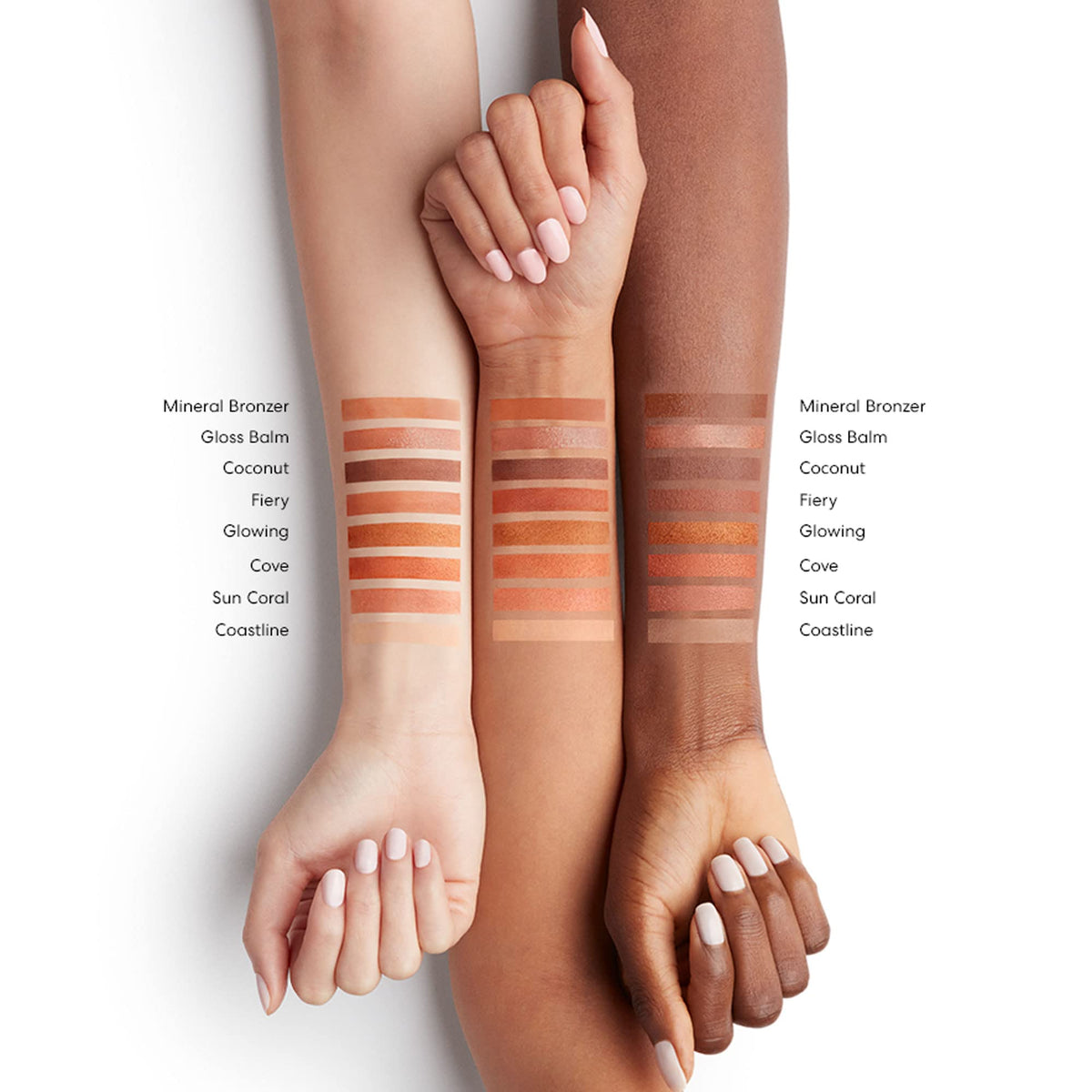 bareMinerals All-Over Face Color Bronzer Warmth on skin swatch
