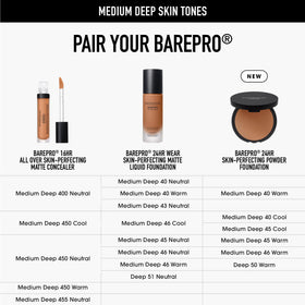 bareMinerals Barepro 24HR Powder Foundation Deep 50 Warm with other beauty products