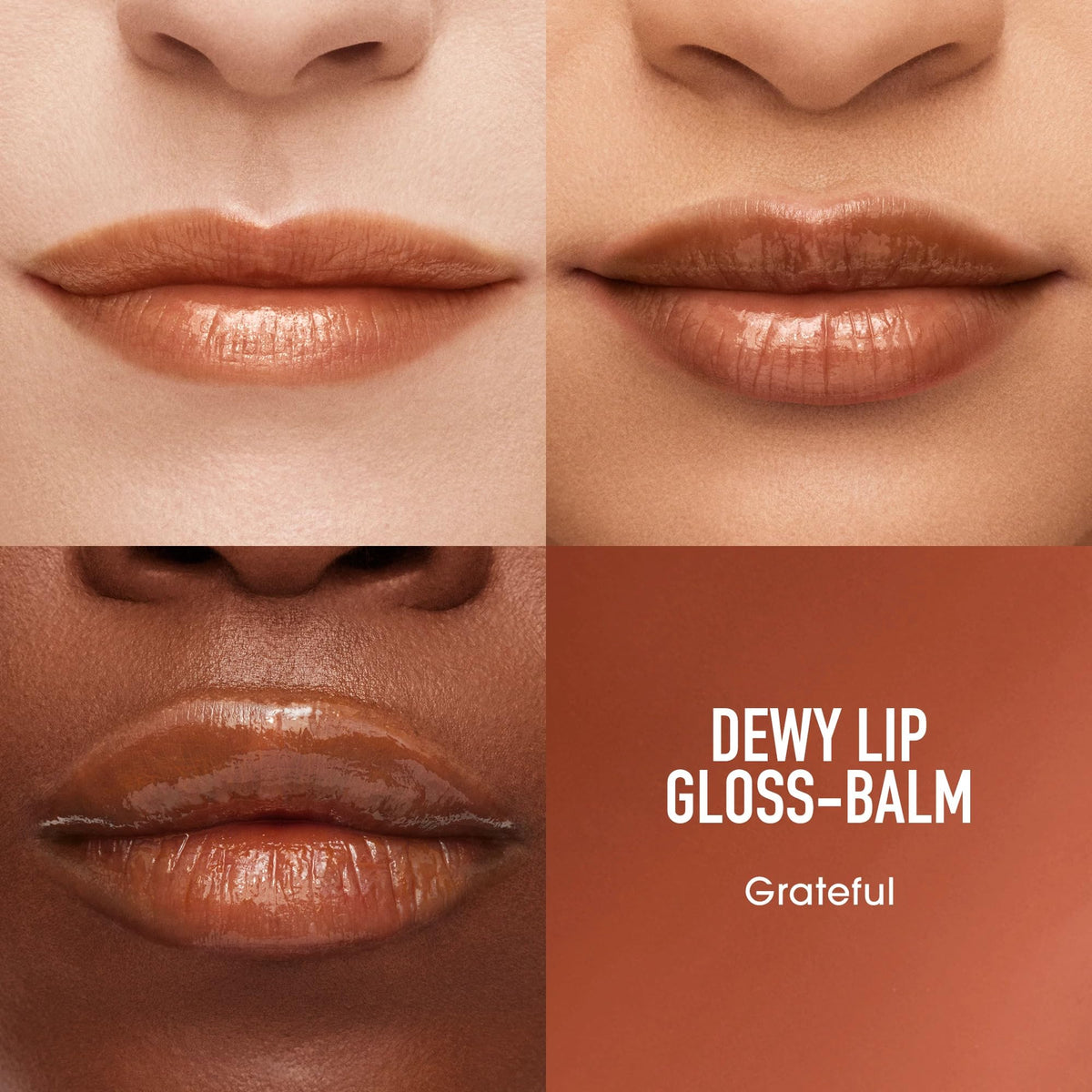 bareMinerals Dewy Lip Gloss-Balm Grateful swatch on skin