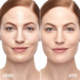 bareMinerals Mineral Veil Translucent Setting Powder application with brush