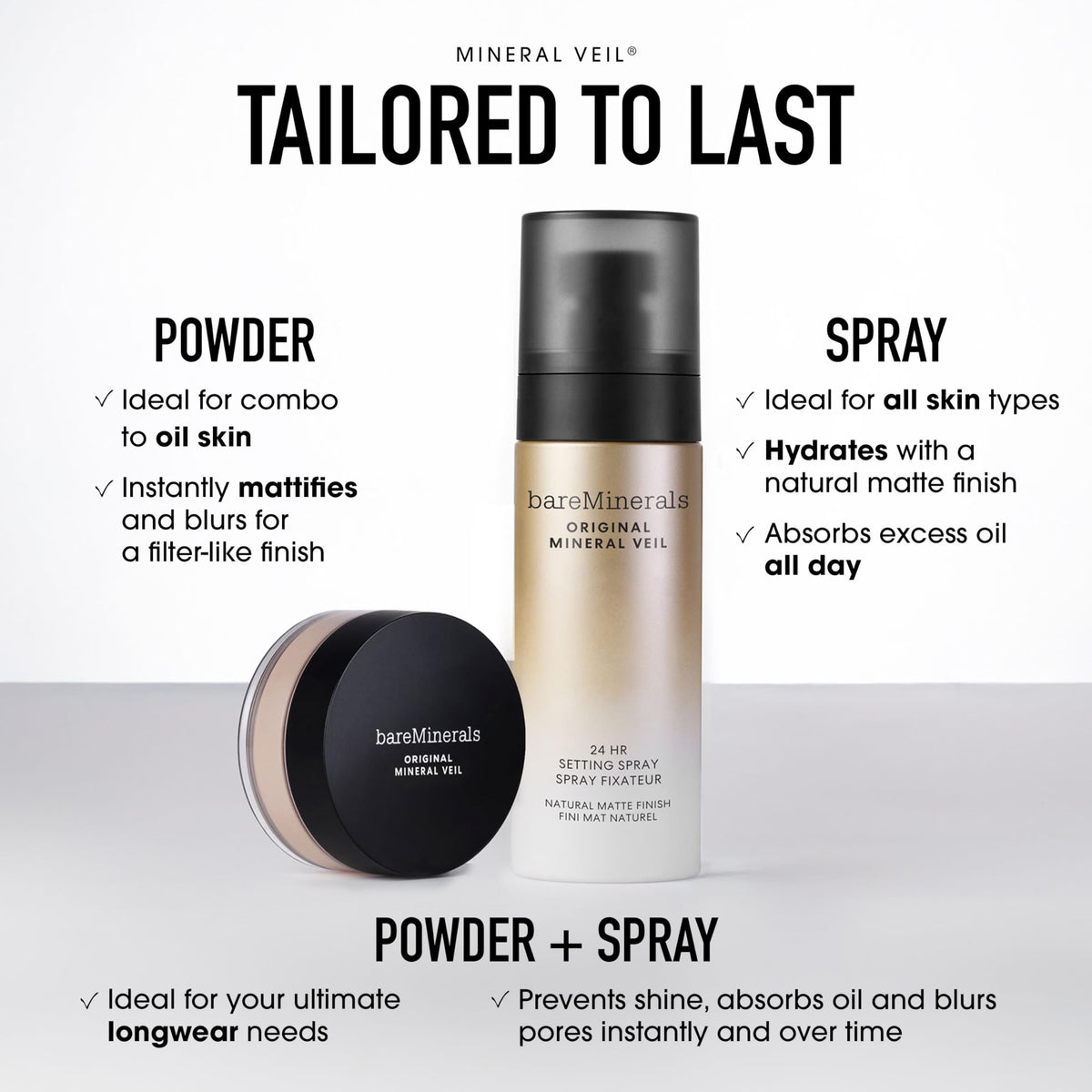 bareMinerals Original Mineral Veil Matte Setting Spray close-up of nozzle
