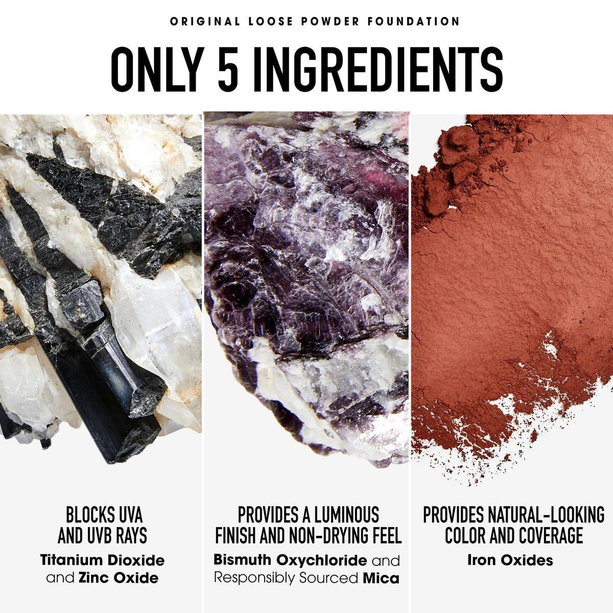 bareMinerals powder foundation with SPF 15 label