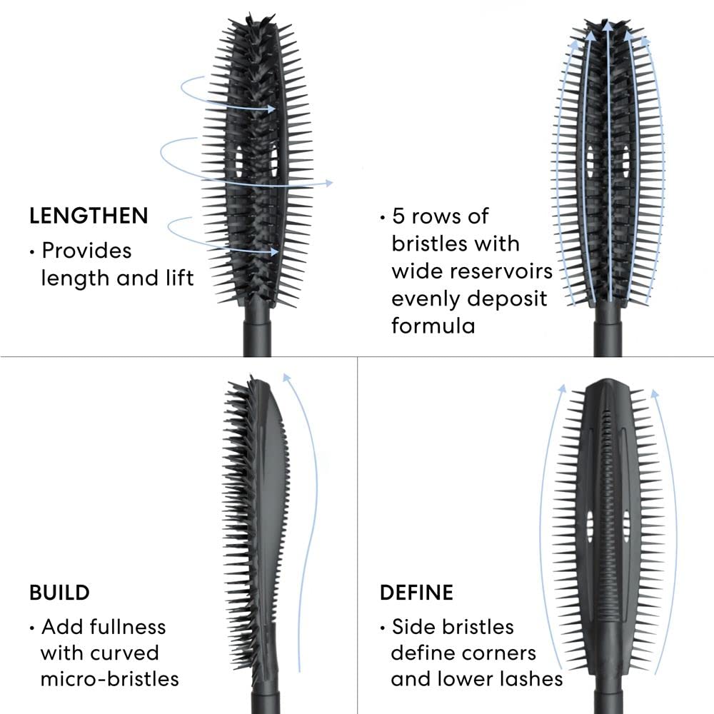 bareMinerals Strength & Length Serum Mascara Extreme Black on a vanity