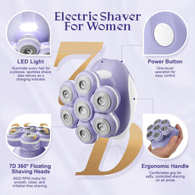 bartrimber Electric Razor for Women side view showing ergonomic design