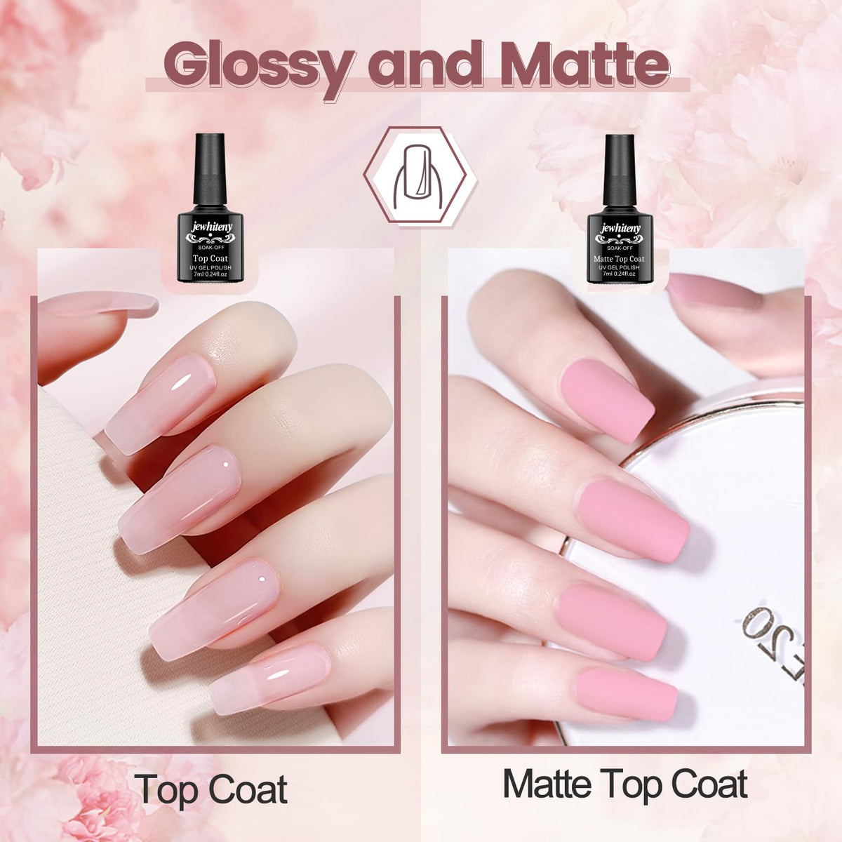 Base coat and top coat from JEWHITENY kit