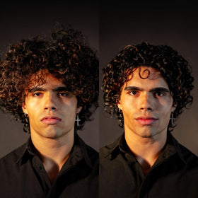 BASED BODYWORKS Leave-In Conditioner application on curly hair