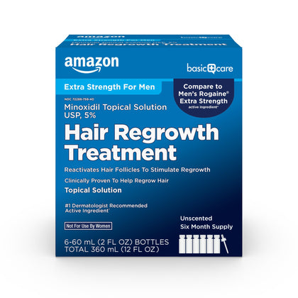 Basic Care Minoxidil Topical Solution 5% front view