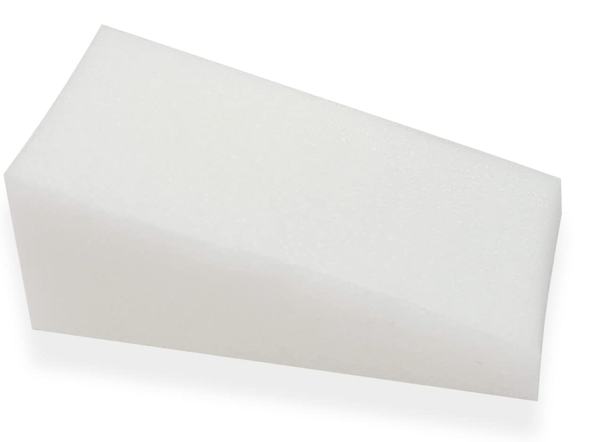 Basics Cosmetic Foam Wedges in use for blending foundation