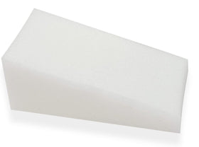 Basics Cosmetic Foam Wedges in use for blending foundation