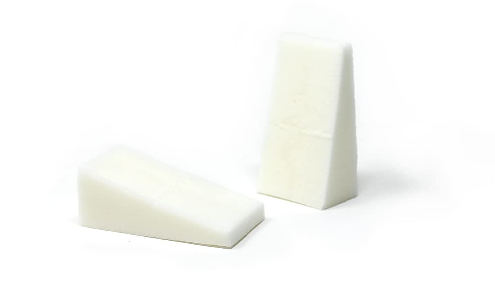 Basics Cosmetic Foam Wedges laid out in a row