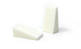 Basics Cosmetic Foam Wedges laid out in a row