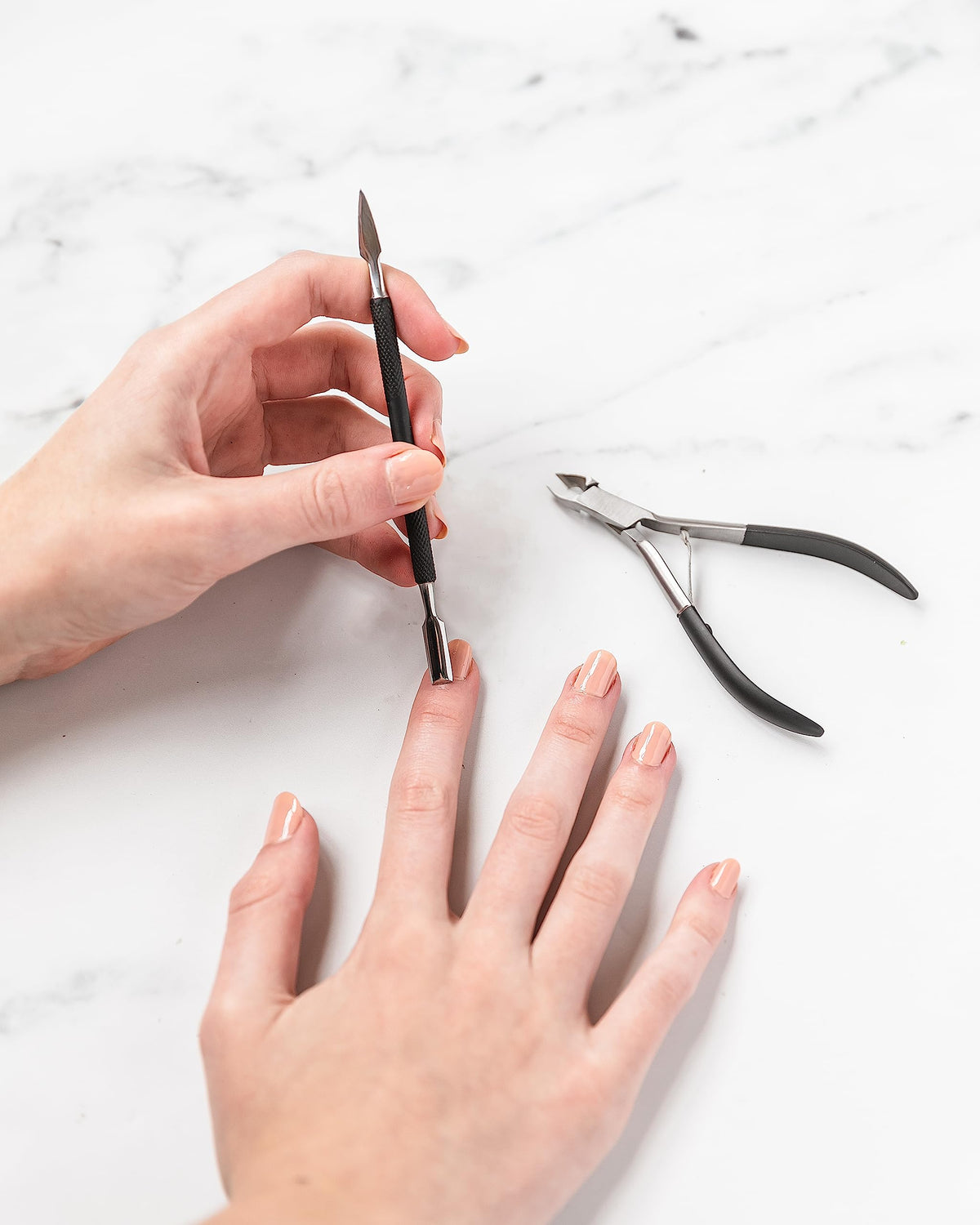 Basics Cuticle Nipper and Pusher Set packaging