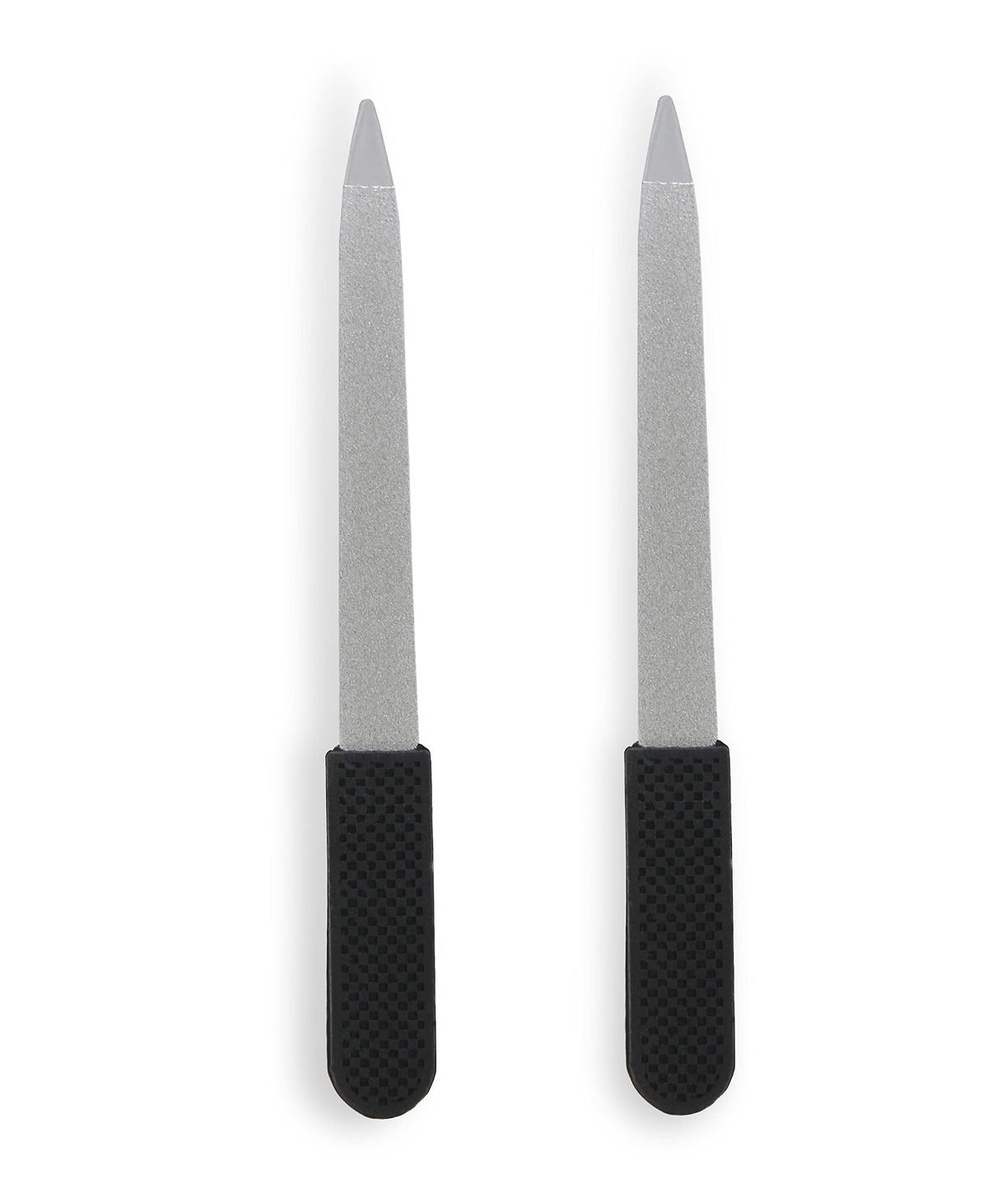 Basics Double Sided Sapphire Nail File showing comfort grip handle