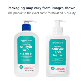 Basics Exfoliating Face Wash Cleanser back view showing ingredients