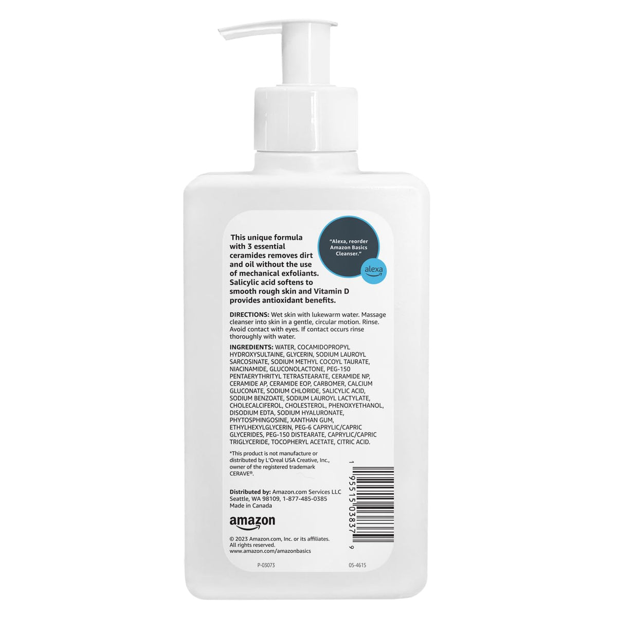 Basics Exfoliating Face Wash Cleanser foaming formula in use