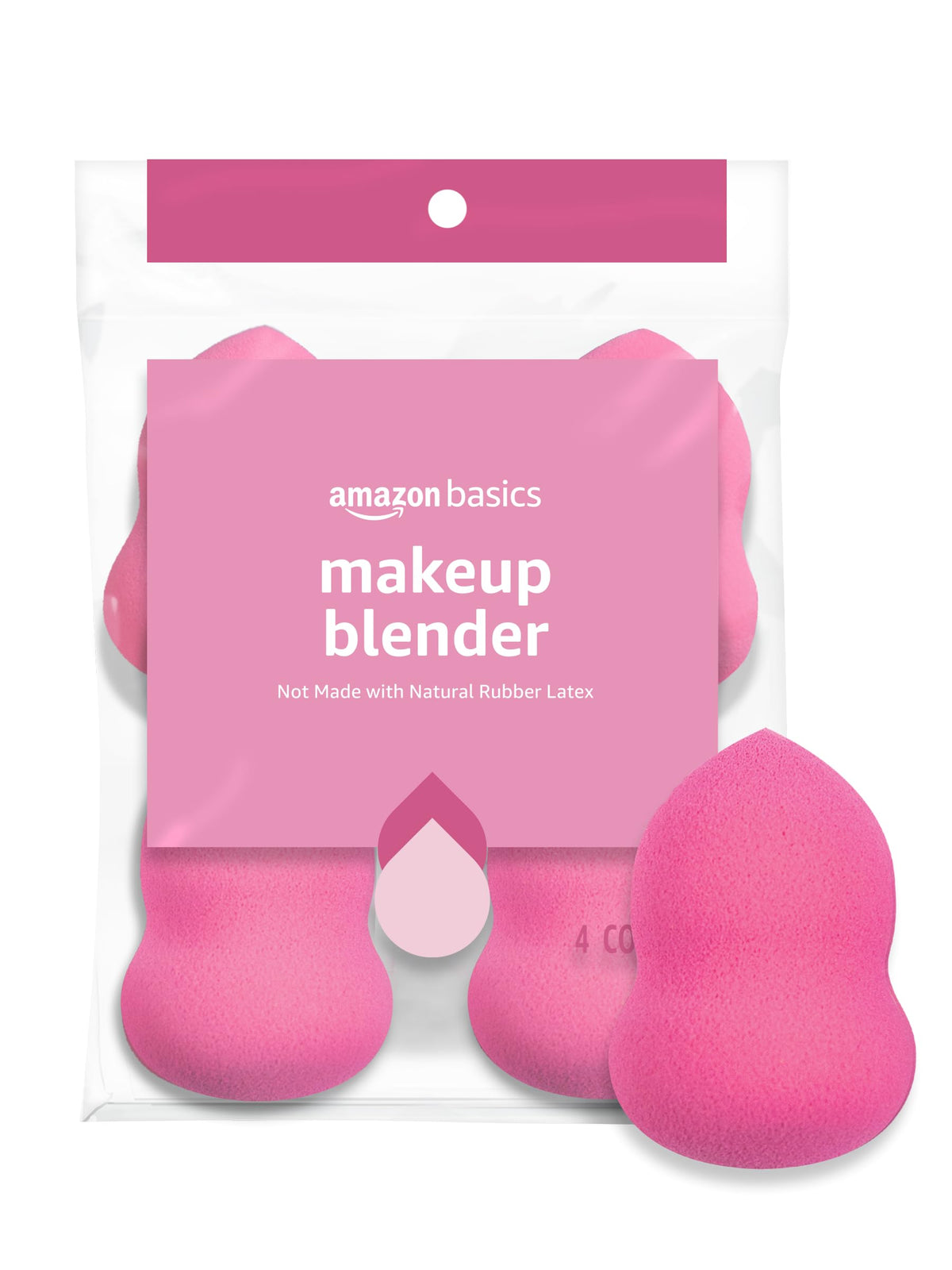 Basics Large Makeup Blender Sponges 4-Pack front view