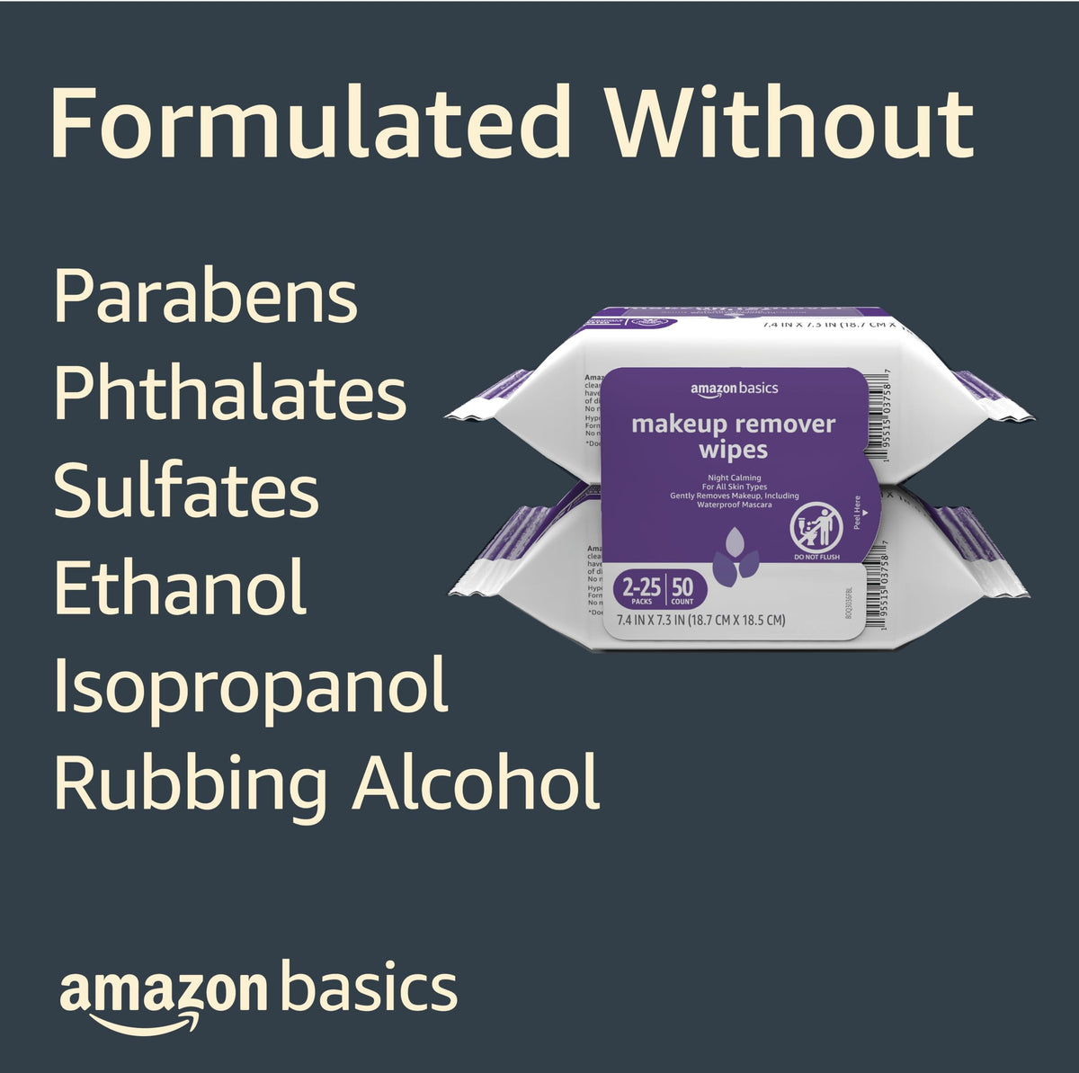 Basics Makeup Remover Wipes displayed on a bathroom counter