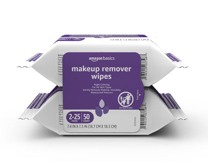 Basics Makeup Remover Wipes front view packaging with 50 count