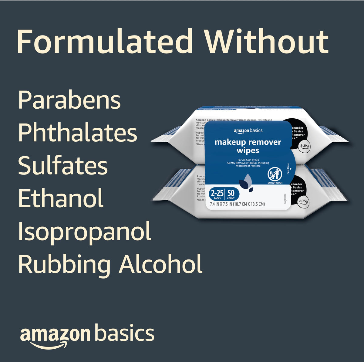 Basics Makeup Remover Wipes in use on skin