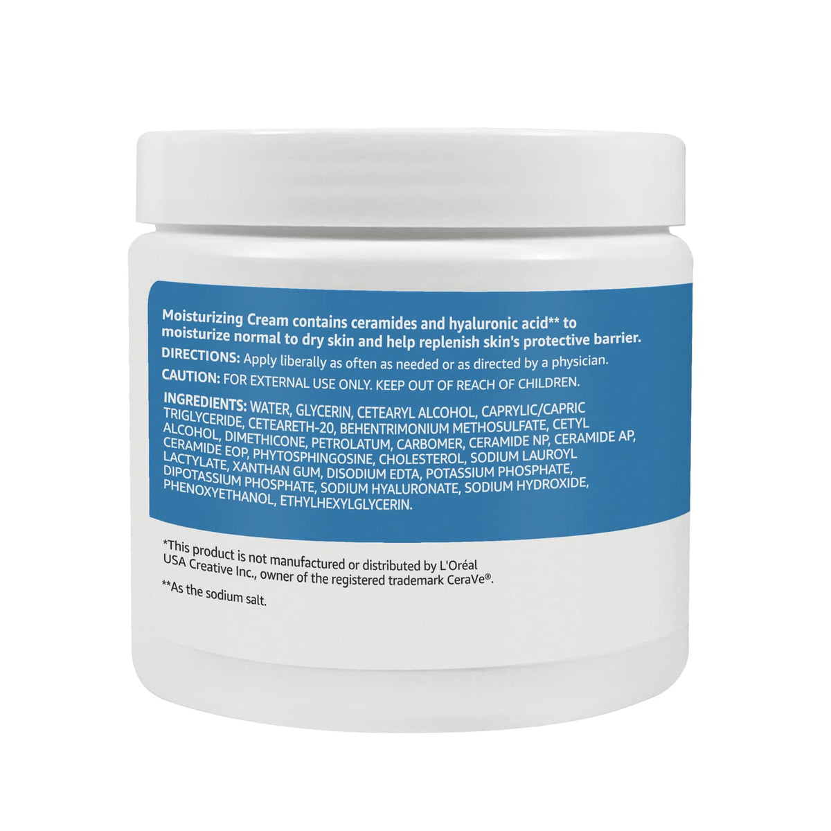 Basics Moisturizing Cream 16oz jar side view