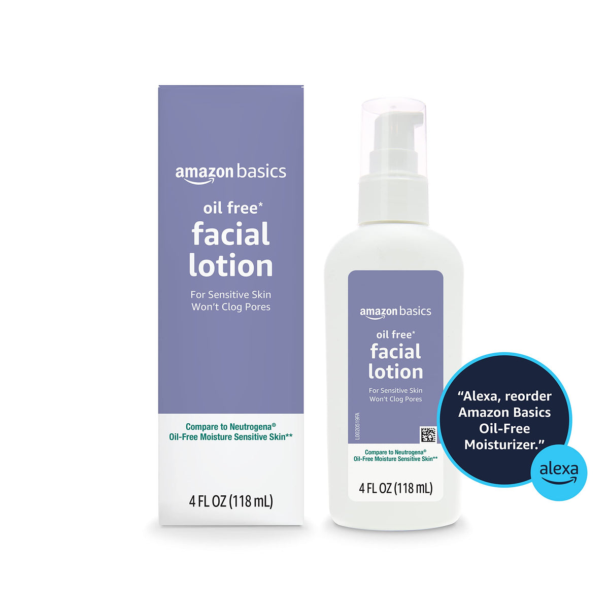 Basics Oil-Free Facial Moisturizer packaging display