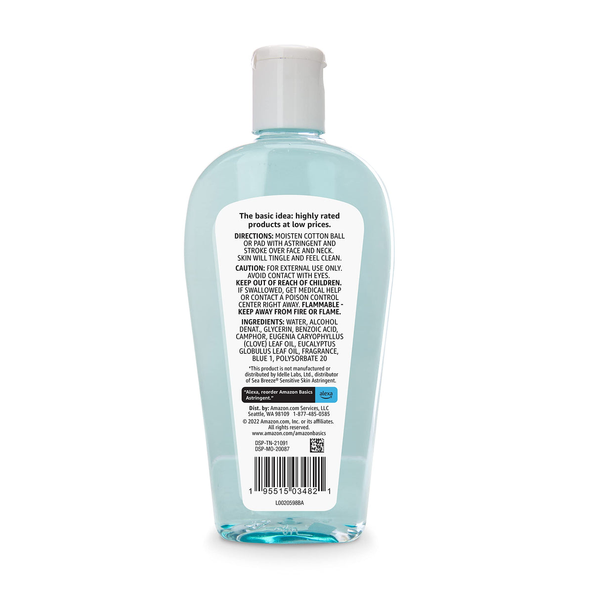 Basics Original Clean Astringent Skin Cleanser with cotton pad