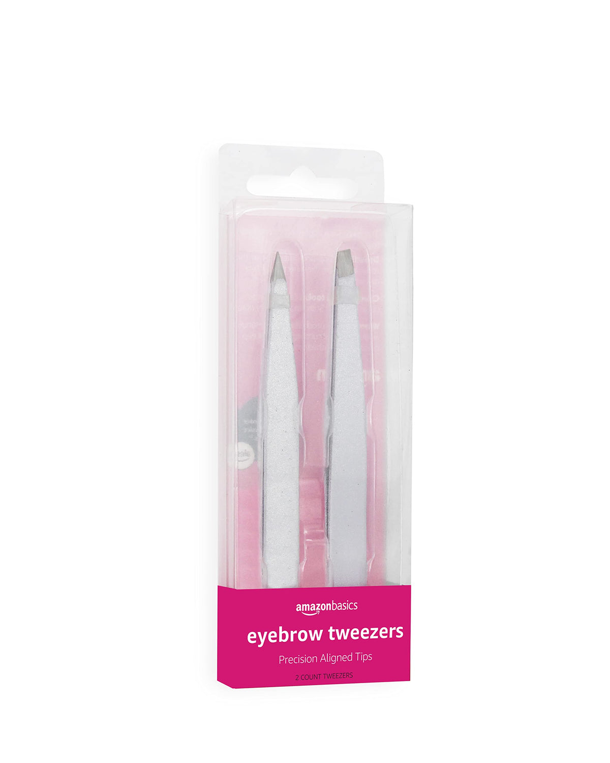 Basics Precision Eyebrow Tweezers 2-Pack front view