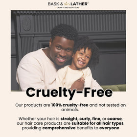 BASK & LATHER Scalp Stimulator Hair Growth Oil lifestyle scene