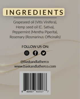 BASK & LATHER Scalp Stimulator Hair Growth Oil with a scalp massager