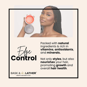 BASK & LATHER Strong Hold Edge Control Gel packaging