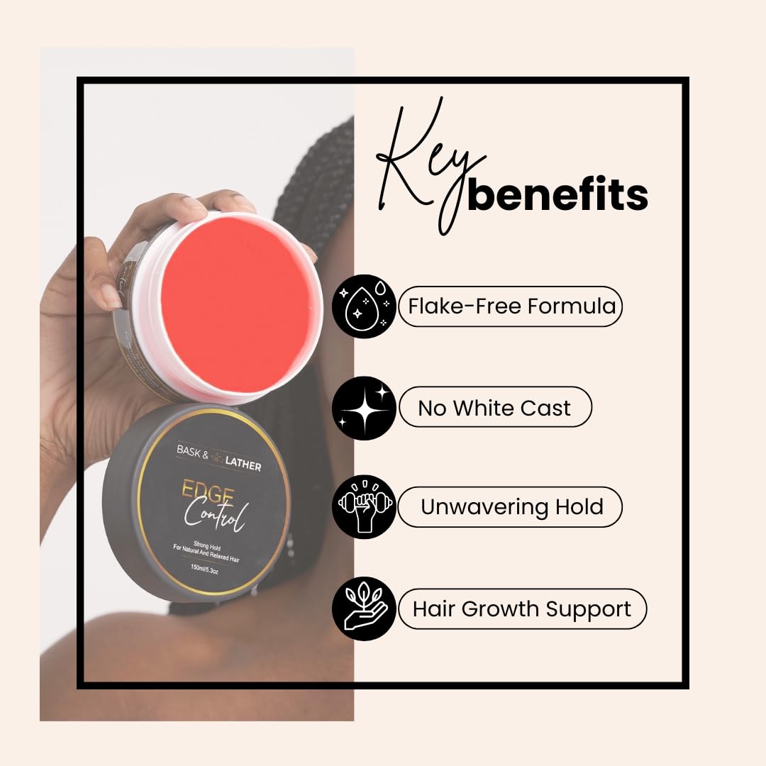 BASK & LATHER Strong Hold Edge Control Gel texture close-up