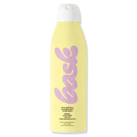 Bask SPF 50 Sunscreen Spray front view with packaging