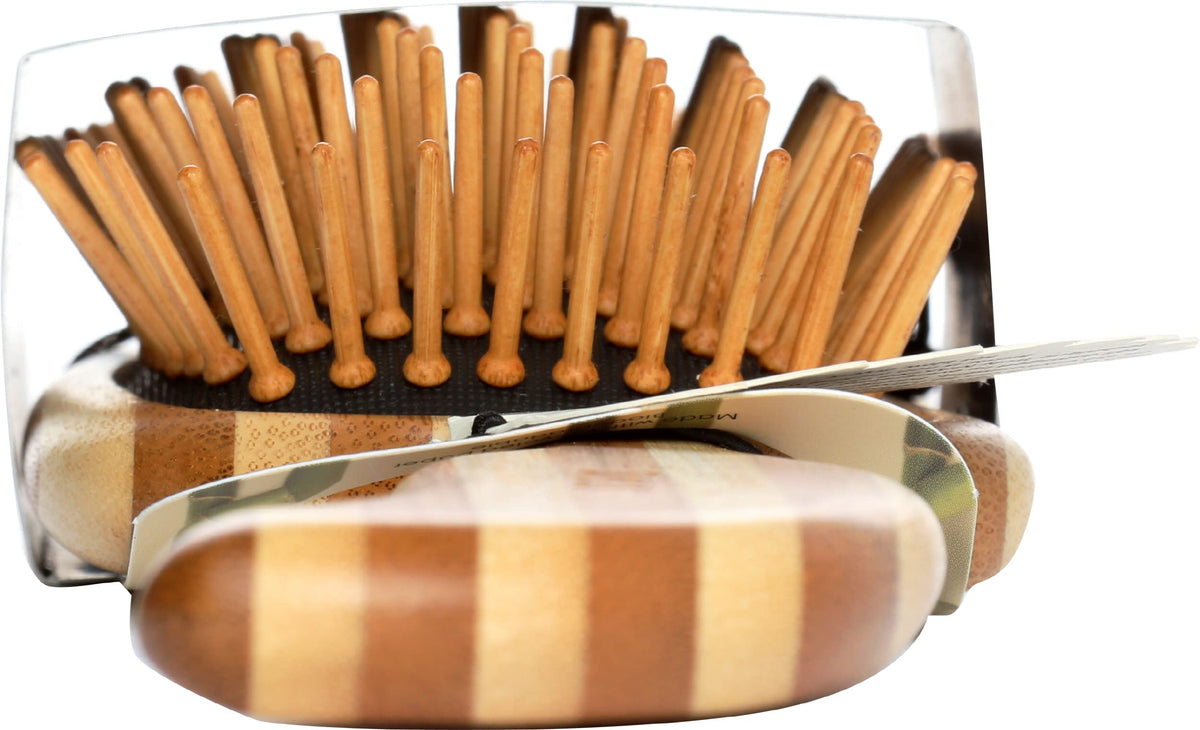 Bass Wood Bristle Brush demonstrating styling use