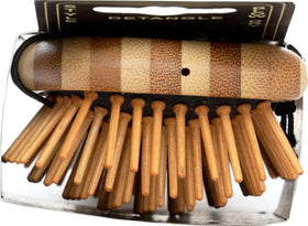 Bass Wood Bristle Brush in lifestyle setting on vanity