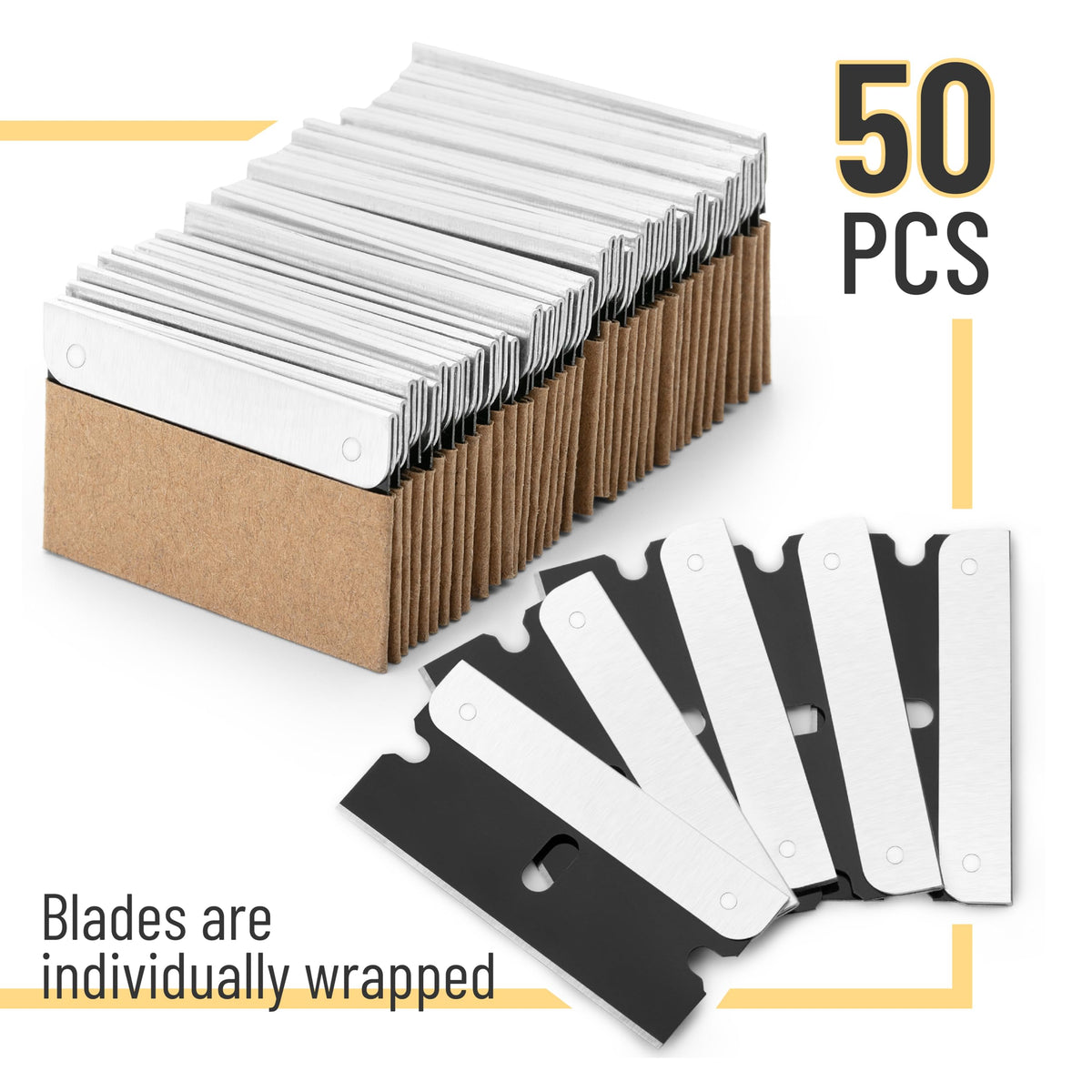 Bates Choice Single Edge Razor Blades showing individual blades