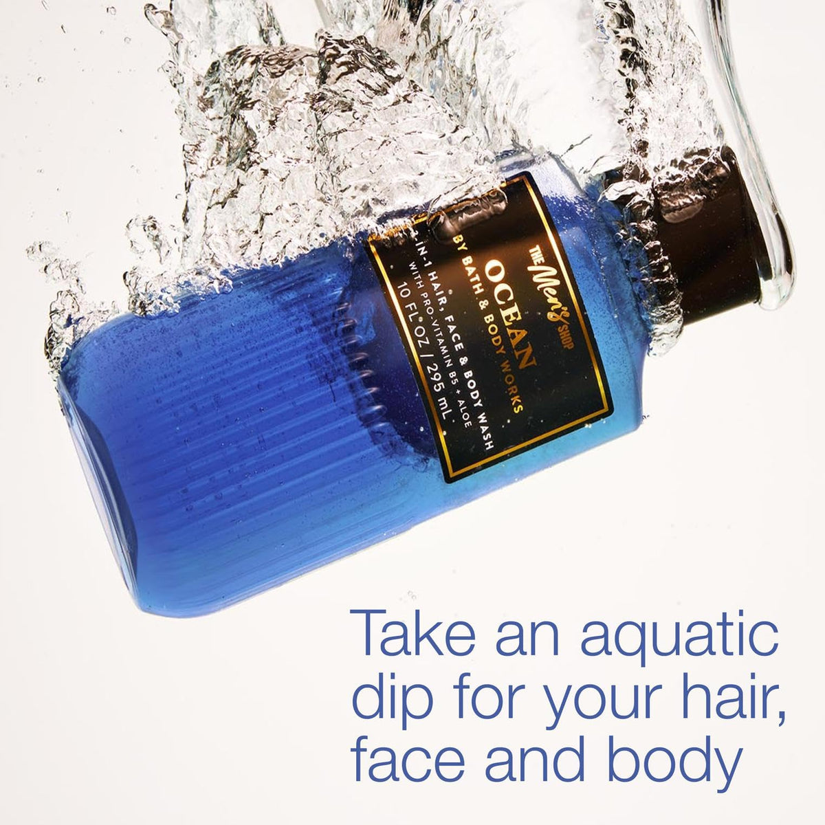 Bath & Body Works 3-in-1 Hair, Face & Body Wash Ocean Scent side view
