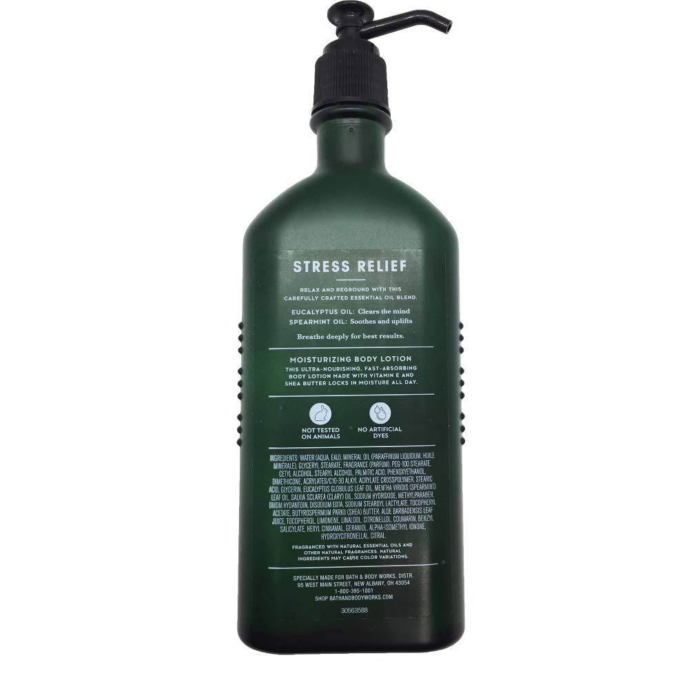 Bath & Body Works Aromatherapy Stress Relief Body Lotion 6.5 oz with eucalyptus and spearmint