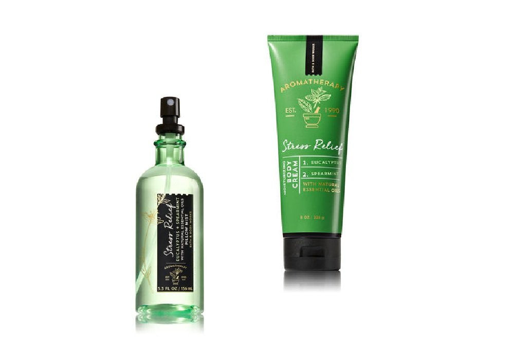 Bath & Body Works Aromatherapy Stress Relief Gift Set with pillow mist and body cream
