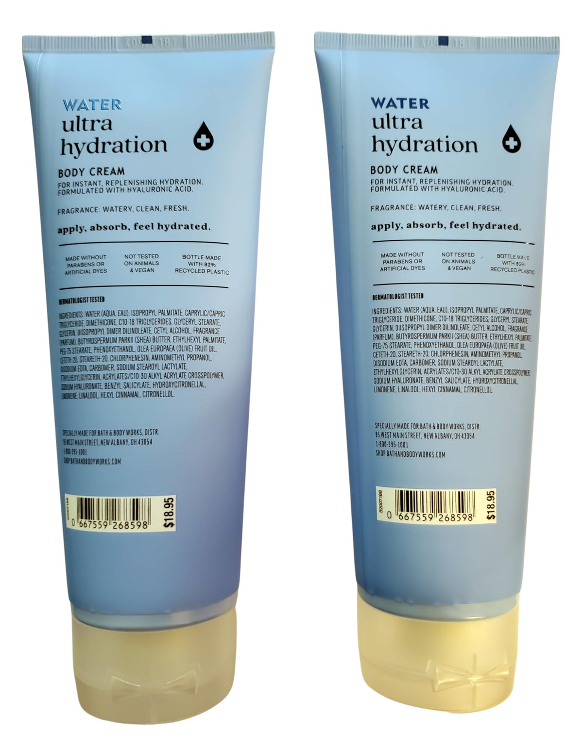 Bath & Body Works Body Cream 8 Ounces Pack of 2 packaging
