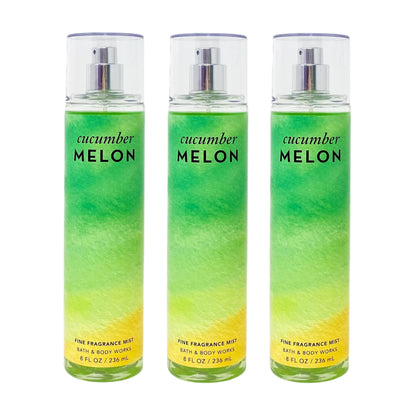 Bath & Body Works Cucumber Melon Fine Fragrance Mist Gift Set front view