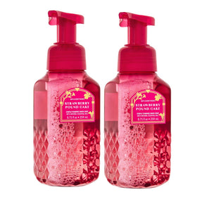 Bath & Body Works Gentle Foaming Hand Soap 2-Pack Strawberry Pound Cake front view